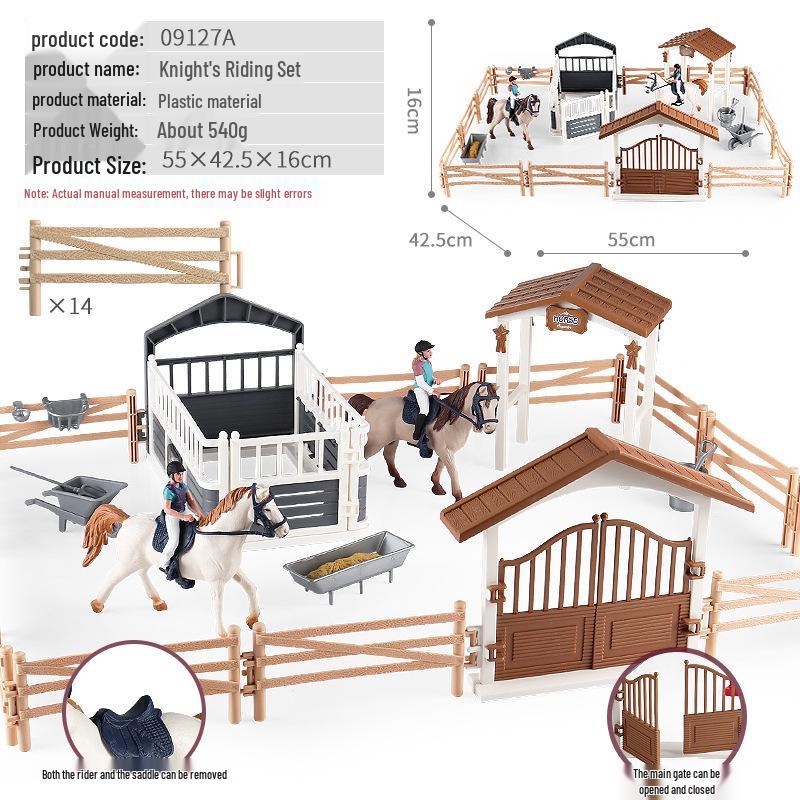 Children's Prancing Horse and Jockey Toy Set
