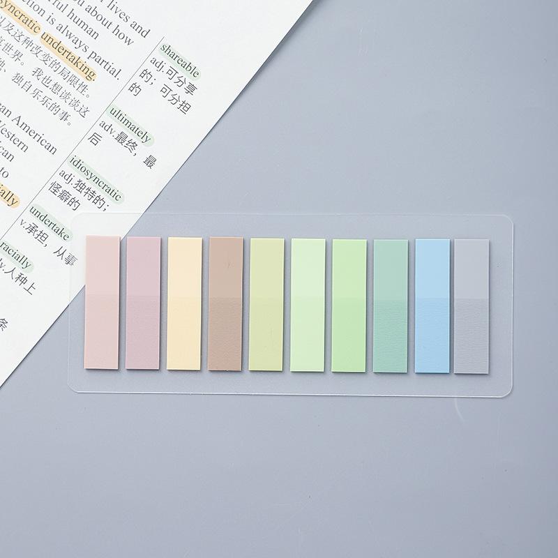 200 Sheets Stickers Transparent Sticky Notebook Pads Notepads Clear Bookmark Read Book Stationery School Supplie