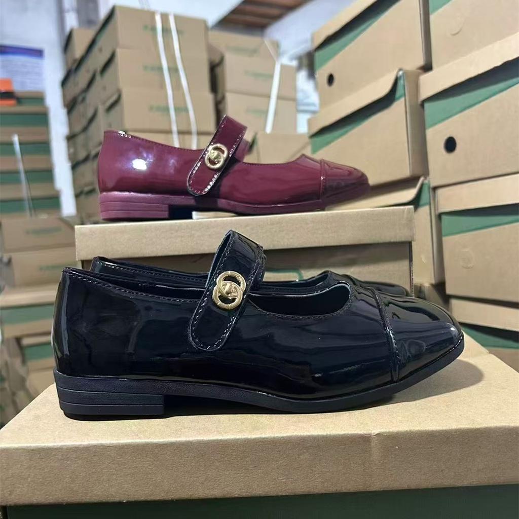French Small Fragrant Wind Buckle Mary Jane Women's Shoes 2026 Autumn New Flat-soled Single Shoes Low Heel Thick Heel Small Leather Shoes