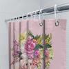 Cute Pig Shower Curtain Farmhouse Bathroom Decor Floral Animal Pattern Waterproof Fabric Washable Liner