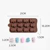 CCmax Premium Silicone Anti-Stick Chocolate Molds - 12 Pack for Homemade Chocolates, Candies, Jelly or Ice Cubes, Robot Shape