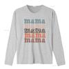 Vintage Retro Leopard Print Mama Stacked Text Casual T Shirt Vintage Washed Breathable Soft Slightly Streetwear