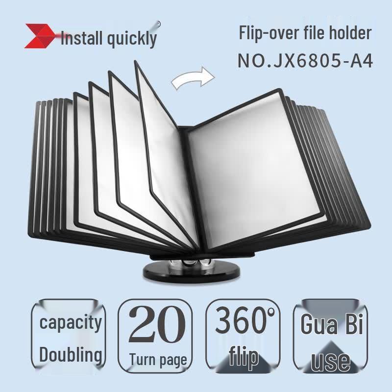 A4 20-Page Flip Document Display Stand