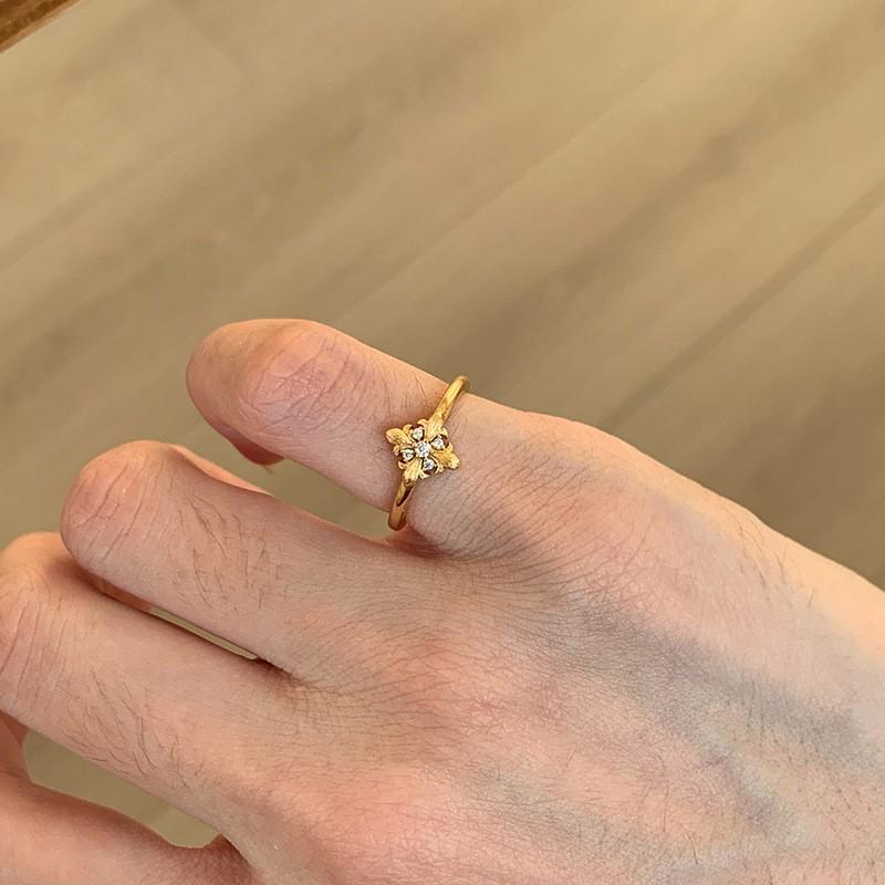 925 Sterling Silver Retro Brushed Open Finger Ring - Women's High-End Niche Light Luxury, Trendy and Non-Fading.