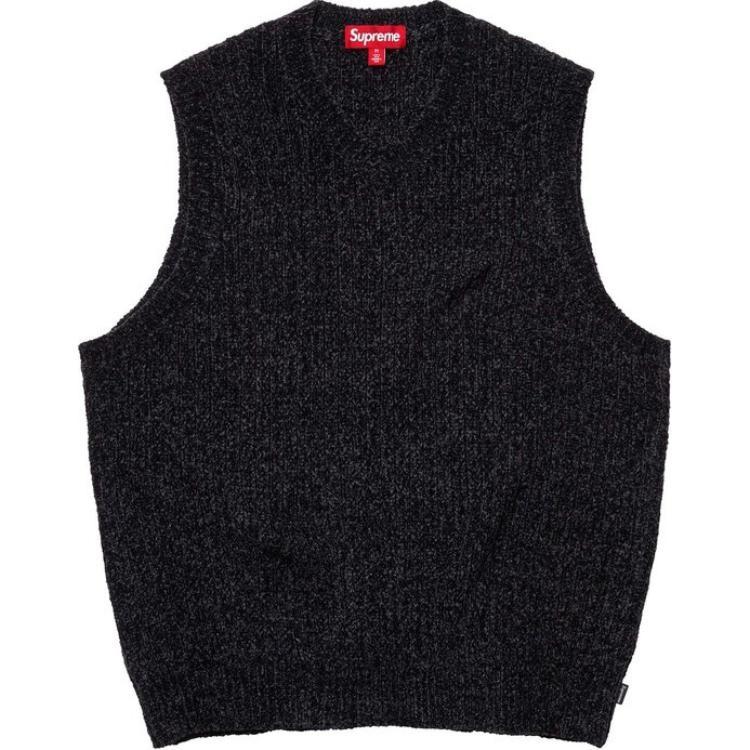 Supreme FW24 WEEK10 Chenille Sweater Vest Logo Unisex SUP-FW24-182