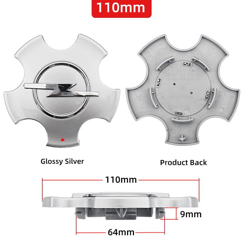 4 stuks 53mm/100mm/110mm Auto Wielnaafdopjes Cover Embleem Accessoires Voor Opel Insignia Corsa Antara Astra Zafira Omega Vectra