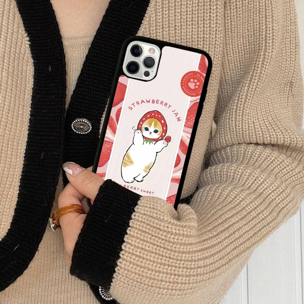 Mofusand Cat Popular Cute PC+TPU Phone Case For IPhone 17 16 15 14 PRO MAX 11 12 13 PLUS MINI Cover