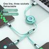 Valve Stems Caps 3 In 1 Retractable Data Cable USB Car Charger Head Auto Accessories For Volkswagen VW RLine R Golf Amarok T5 Ti QF3