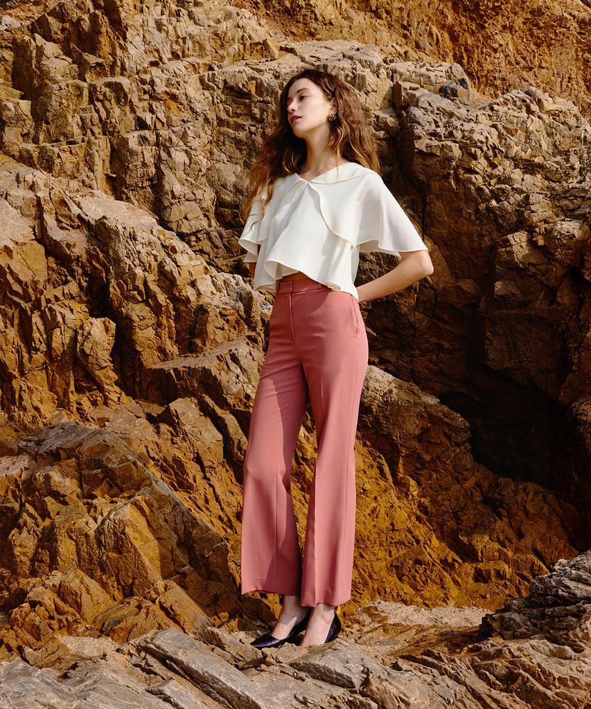 Aiseugadeuneiogongpal Flared Trousers_Terra Cotta
