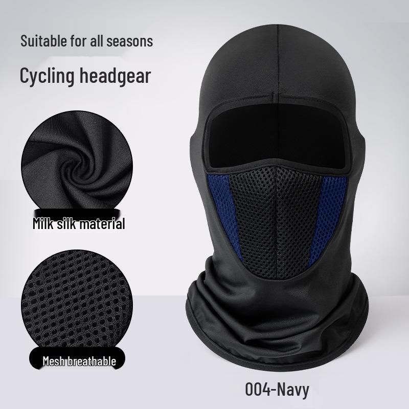 Breathable Summer Cycling Ice Silk Headscarf: Two-Color Windproof Mesh Face Mask