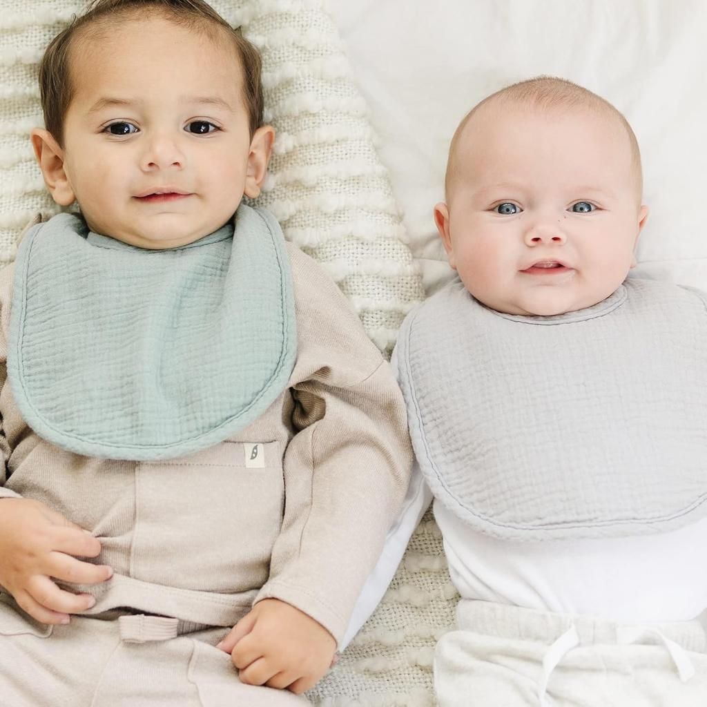 Bavete pentru bebeluși din muselină, pachet de 8 bavete bandana pentru bebeluși, bumbac, pentru băieți și fete unisex, set de 8 culori solide pentru salivație și erupție dentară