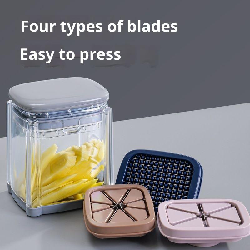 Multifunctional Manual French Fry Machine With Replaceable Blades For Kitchen Dicing And Cutting Potatoes Cucumbers And Onions