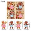 Christmas Wooden Pendants Gingerbread Man Gnomes Xmas Tree Hanging Oranment 2025 Noel Navidad Decorations for Home New Year Gift