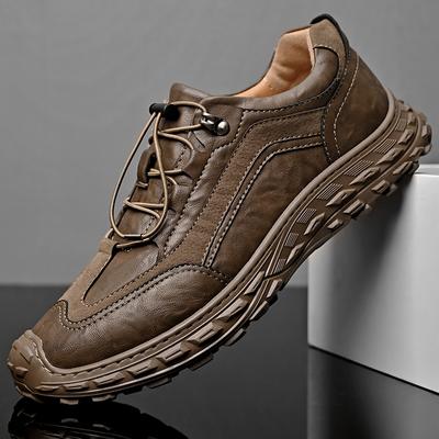 Scarpe casual in pelle da uomo, scarpe da ginnastica traspiranti, scarpe da passeggio, scarpe basse eleganti con lacci