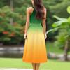 Women's Casual  Round Neck Midi Dress Basic Classic Outdoor Everyday Sleeveless Loose Boho Tie Dress  Summer Beach Sundress