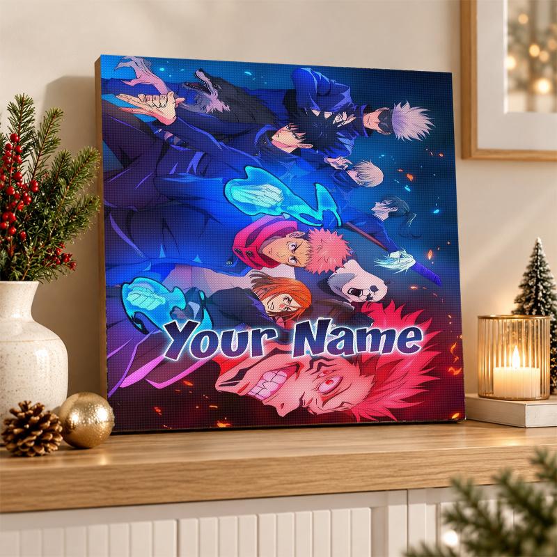 Jujutsu Kaisen Custom Name Text 5D Diamond Painting Kit DIY Full Drill Diamond Art Decoration