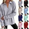 Damen Sweatshirt mit Muschelsaum und Rundhalsausschnitt, Lockerer Sitz, Drop Shoulder, Langarm Pullover Top für Freizeitkleidung