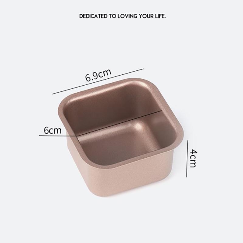 Kleine quadratische Toastbrot-Backformen, antihaftbeschichtetes Backblech aus Karbonstahl