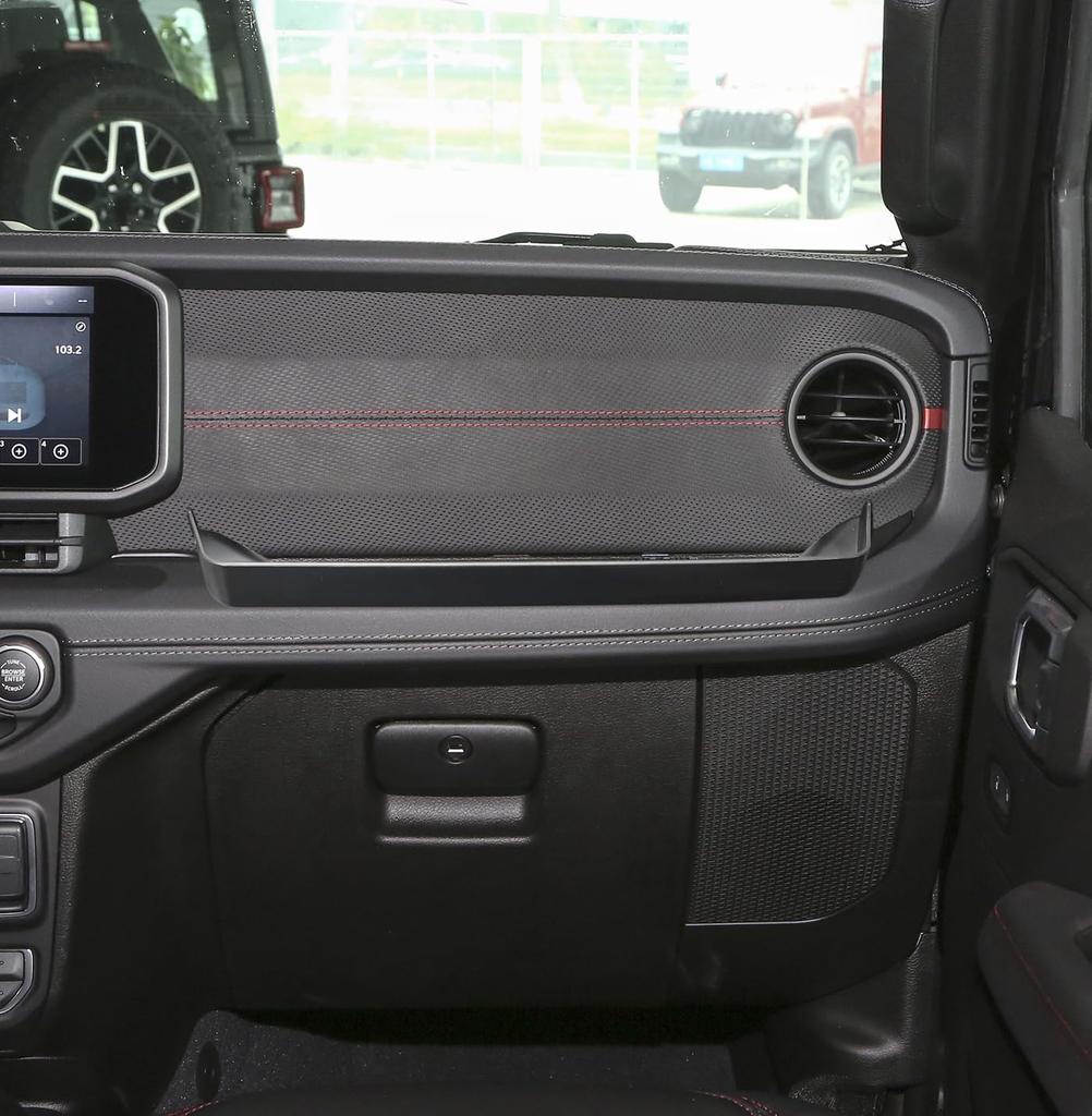 YOCTM Door Handle Pocket for Jeep Wrangler JL Gladiator JT 4XE 2024 2025 Glove Side Storage Box Custom Interior with Mat - Box/Passenger -