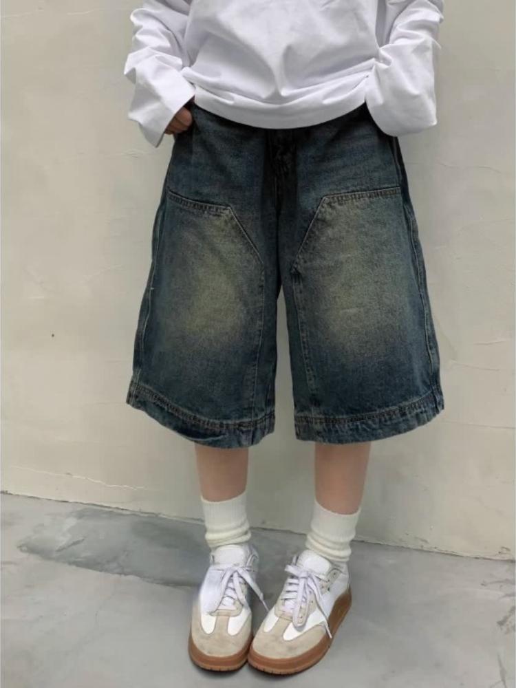 Short Mujer Vintage Jean Shorts Women 2024 New Bottoms Streetwear Fashion Casual Y2k Wide Leg Chic Pants Pantalones Cortos