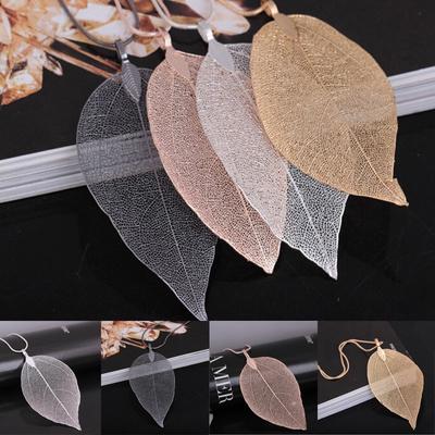 Simulation Leaf Pendant Necklace Women's Personality Simple Leaf Sweater Chain ADM