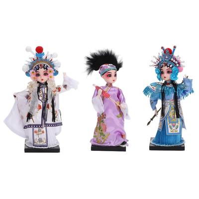 Pekingoper Skulptur Chinesische Puppe Statue Geschenk Tradition Figur Tischschmuck für Wohnzimmer Innen Bücherregal Schreibtisch