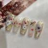5D Embossed Flower Nail Art Stickers Glitter Laser Petal Self Adhesive Nail Slider Decals Decorations Accessories Diy