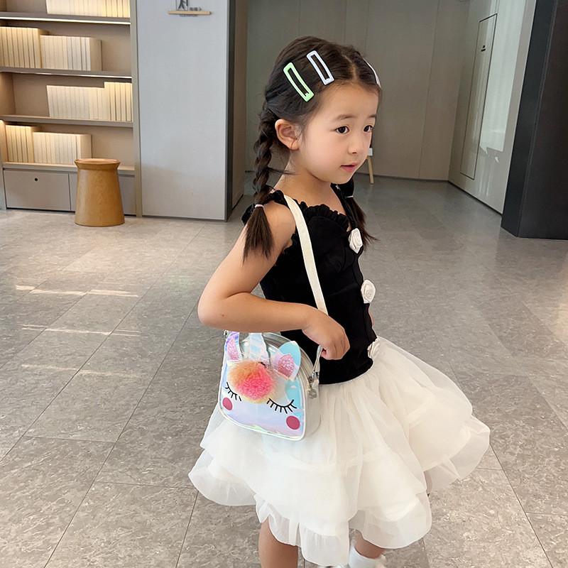 Unicorn Shoulder Childrens Bag With Cartoon Pattern Adjustable Strap Shoulder