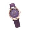 Women Casual Watch Rhinestone Round Dial Faux Leather Strap Ladies Business Formal Dress Quartz Wristwatch Fashion Jewelry Accessory Birthday Gift