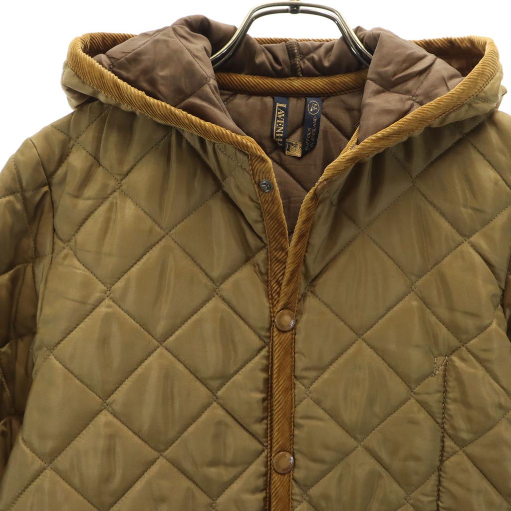 LAVENHAM Hergestellt in England Steppjacke 36 Khaki-Beige Baumwollfüllung Damen Gebraucht