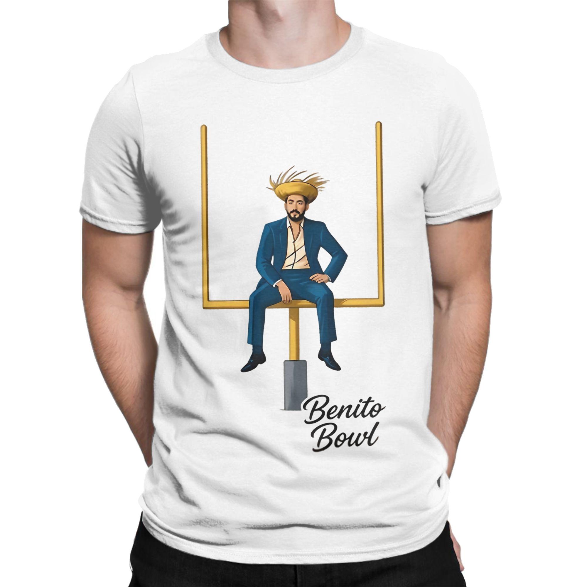 

Benito Bowl Bad Bunny Halftime Men T Shirt Vintage Tees Short Sleeve Round Neck T-Shirt Pure Cotton Summer Clothing - Men s ... S разноцветный