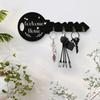 2Pcs Wall-Mounted Key Organizer Wooden Storage Rack Nordic Style Key Holder  Office