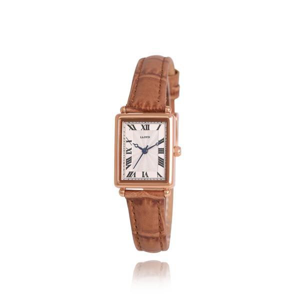 Lloyd Awesome Square Weiche, klassische quadratische Lederuhr LL2G20901XGN