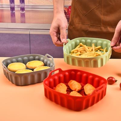 Food Grade Fryer Silicone Baking Tray High Temperature Resistant Silicone Thick Baking Tray Cake Pizza Non-stick Baking Tray