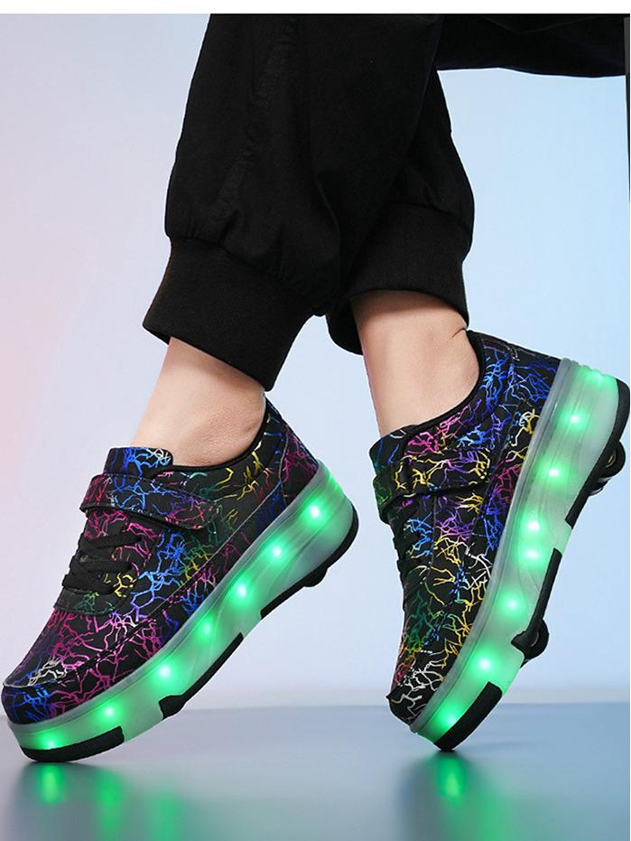 2025 Kids’ Double Row Roller Shoes - New Style 4-Wheel Skates Sneakers