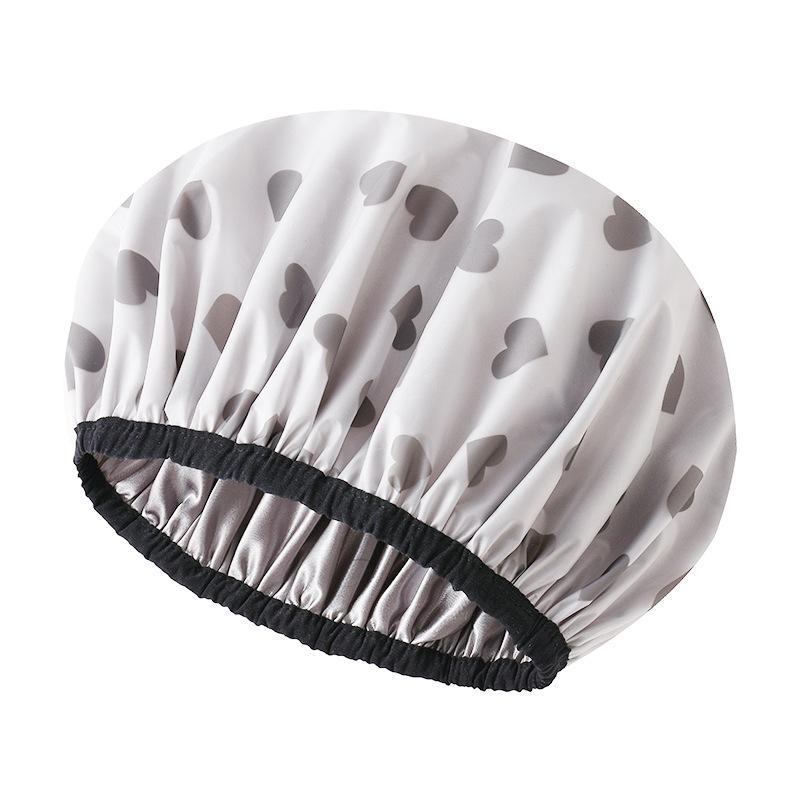Cuffia da doccia impermeabile per bagno Cuffia per capelli elastica per cappello da bagno addensata per donna Bellezza Parrucchiere Dot Prodotti Accessori per il bagno