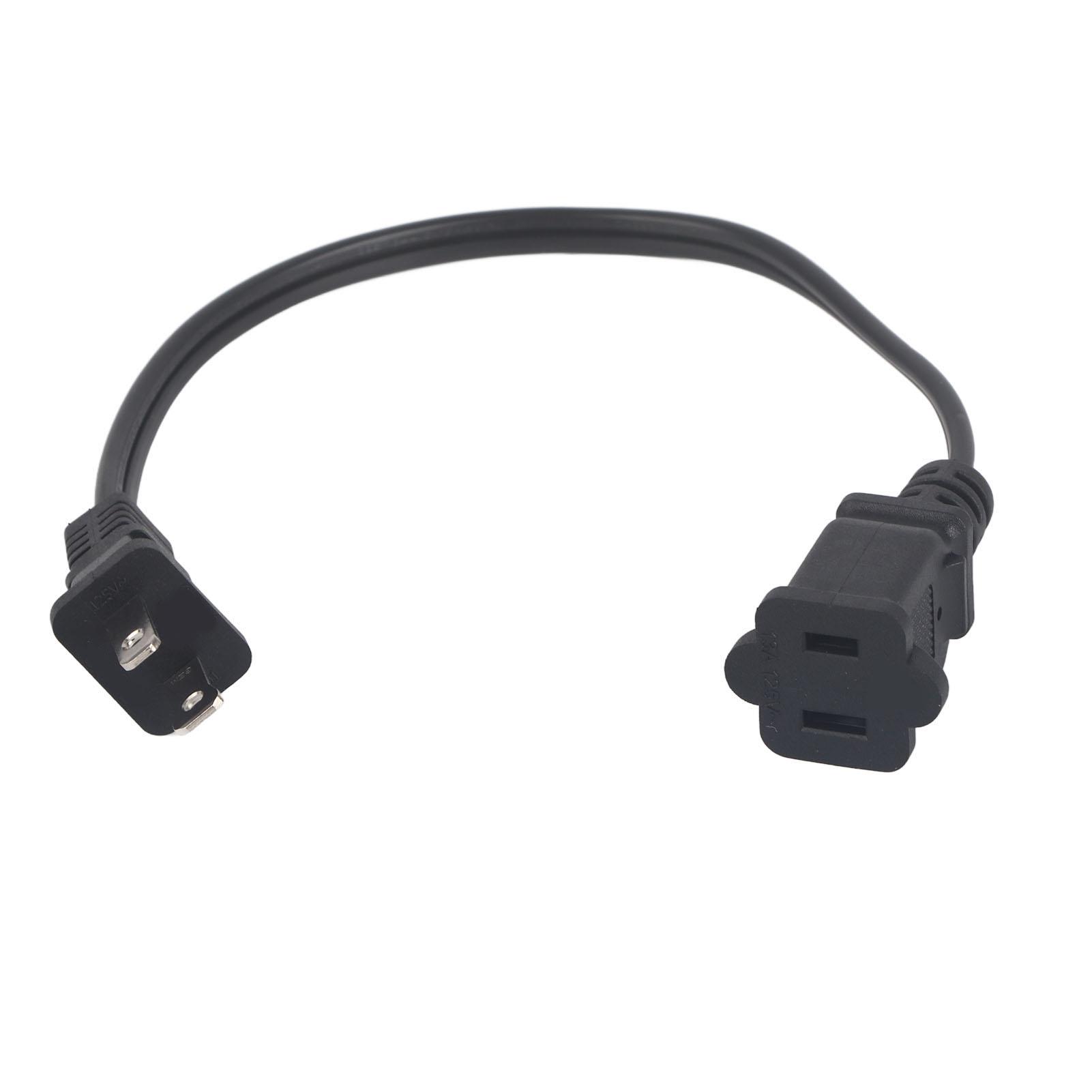 

Power Extension Cord NEMA 1‑15P to NEMA 1‑15R 2 Prong Male to Female 12.6in Heavy Duty Power Cable US Plug