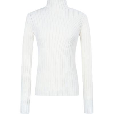 Outdoor Commuting Party Lightweight Luxury Wool Chunky Ribbed Knit Long Sleeve Pullover Slim Fit Sweater Women Sweater 246L2051106