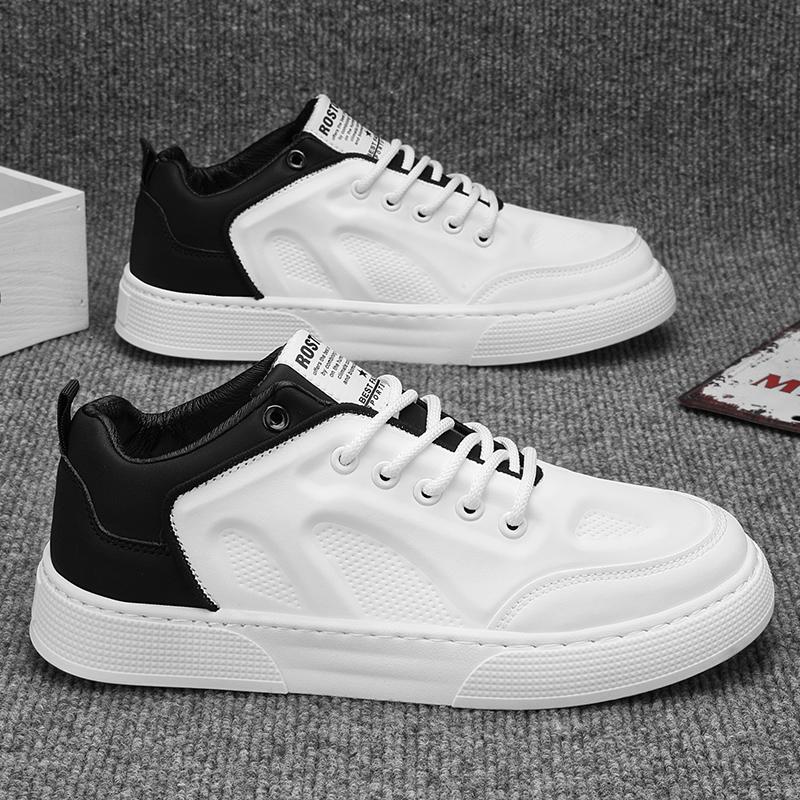 

Fashion Boys Skateboarding Shoes White Casual Comfortable Sports Shoes New Lightweight and Thick Soled Walking Men s Tennis Shoes 39 чёрный
