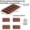 4 Form Choklad Silikonform Non-Stick Flexibel BPA-fri för Godis Pralin Is Brun