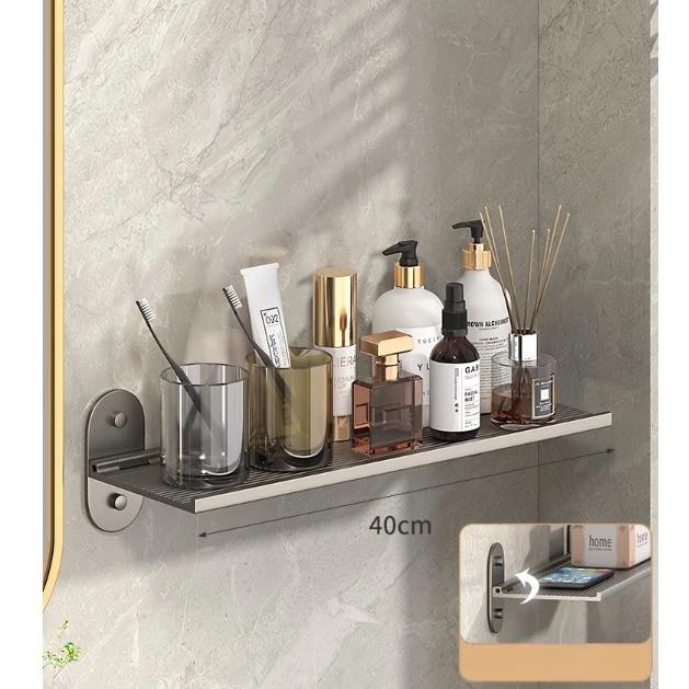 Bathroom Shelf Punch-Free Alumimum Storage Rack Foldable Shelf for Wall Bathroom Wash Basin Cosmetics Storage Organizers Shelves