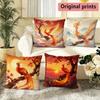 Phoenix Print Decorative Throw Pillow Covers Pattern Cushion Cover Suitable For Sofa Bedroom Car Pillow Cover