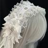 Gothic Lolita Engelsflügel Stirnband Verstellbares Haarband Stilvolles Kopfschmuck Schmuck für Cosplay- und Punkstyle-Enthusiasten