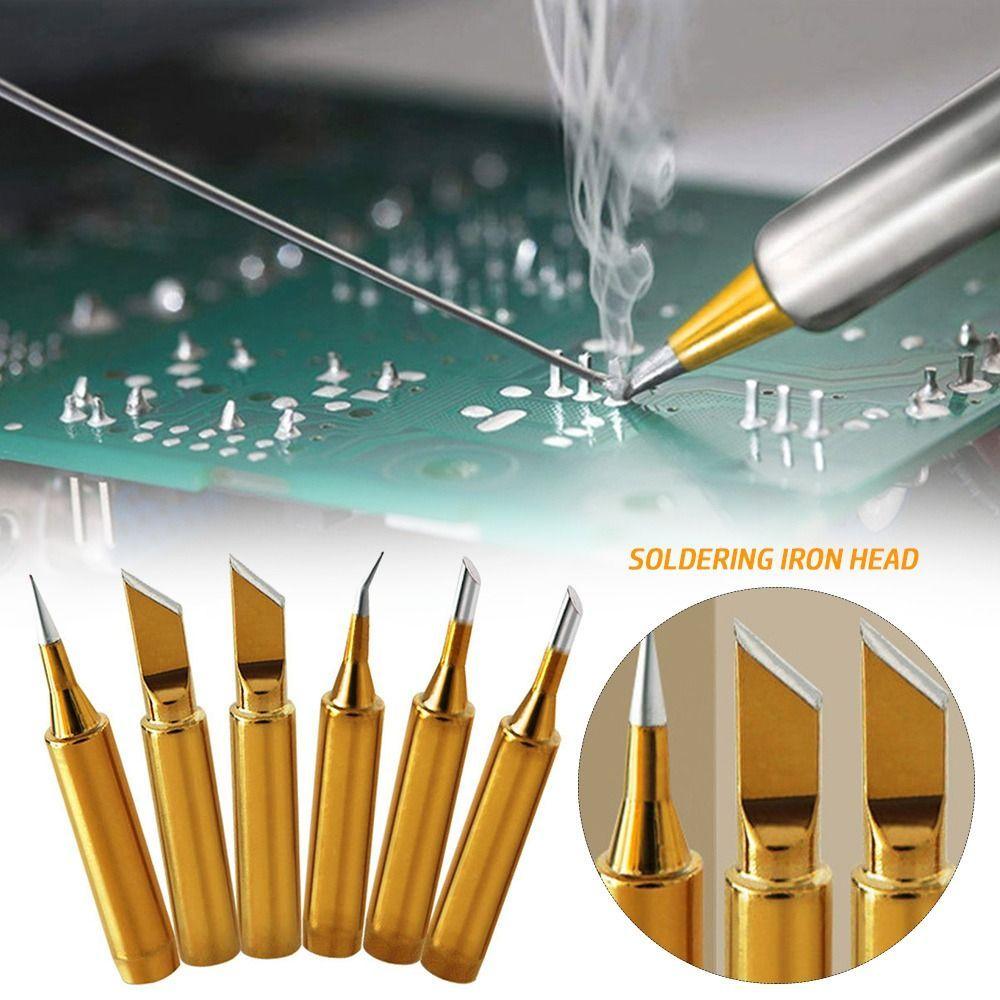 1Pc 900M-T Soldering Station Solder Iron Tip Oxygen-free Copper Solder Head Replacement Welding Tips Soldering Accessories