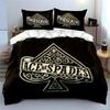 Ace of Spades Black Bedding Set Bedding Set (1 Duvet Cover, 2 Pillowcases, Duvet Not Included)