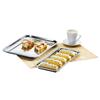 Rectangular Steel Serving Tray Platter for Sandwiches and Snacks