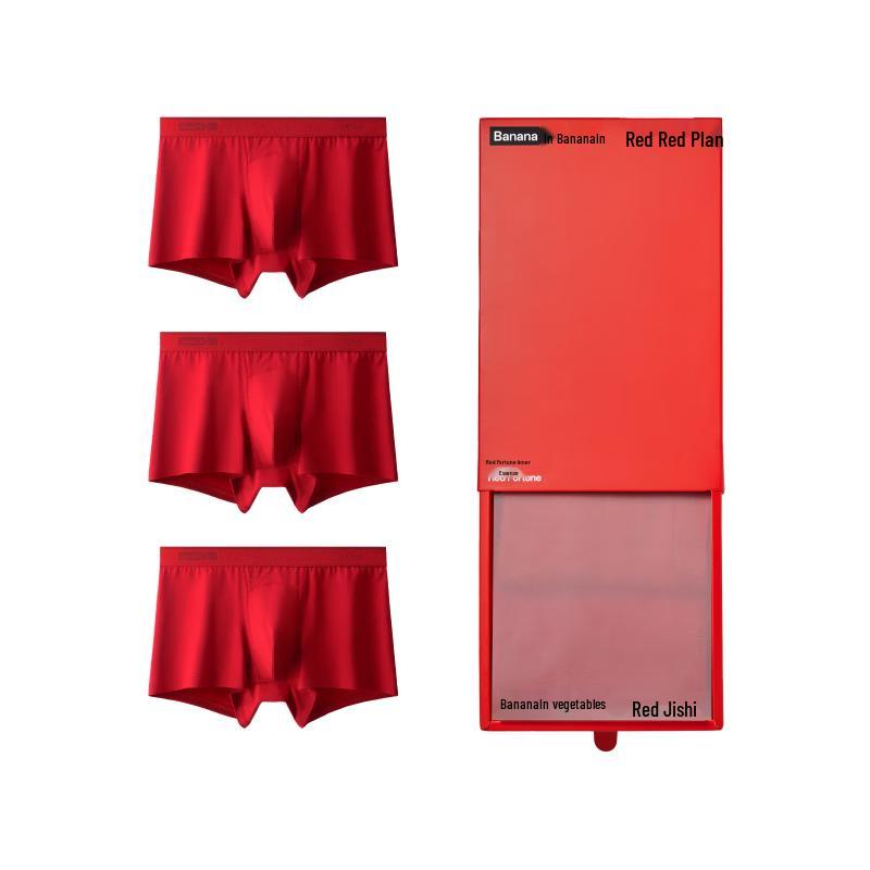 

Banne Red Plan 5 Series Мужское антибактериальное нижнее белье 3 штуки в подарочной коробке L