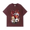 275 GSM Washed T-shirts 100% Cotton Chainsaw Man V20 Print Unisex Heavy Cotton T Shirt