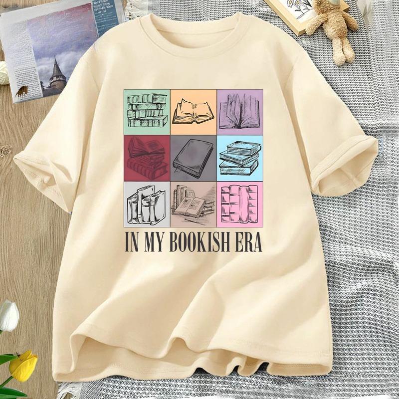 In My Bookish Era Tshirt Retro RoUnisexce Smut Reader Graphic Tshirts Book Lover Bookish T Shirt Summer Cotton WOMEN Clothes Tops