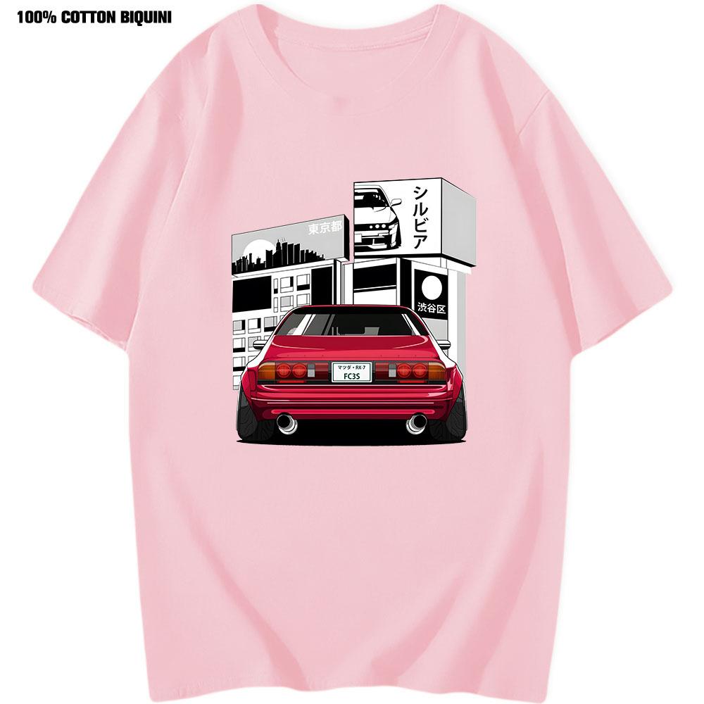 Anime T Shirt Fragment T-shirt White Jdm Boost Turbo Japanese Car Fans Racing Race Tee Shirt Short Sleeve Oversized T Shirt